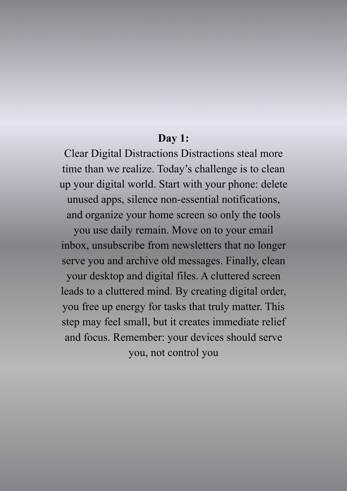 7-Day Productivity Reset - Boost Focus, Build Habits & Reclaim Your Time