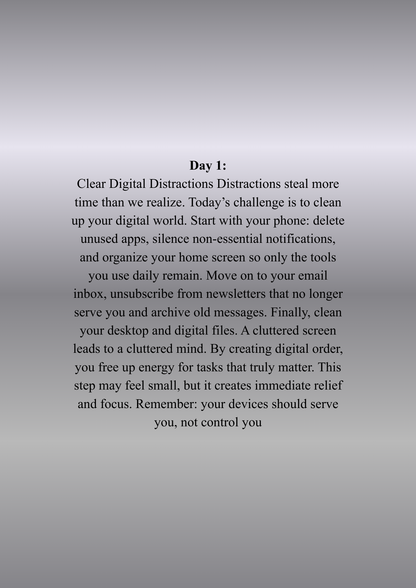 7-Day Productivity Reset - Boost Focus, Build Habits &amp; Reclaim Your Time